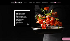 Capture d'écran du site internet du restaurant a la brasserie